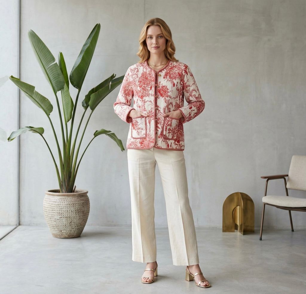 The Red Tiger Toile Quilted Jacket
