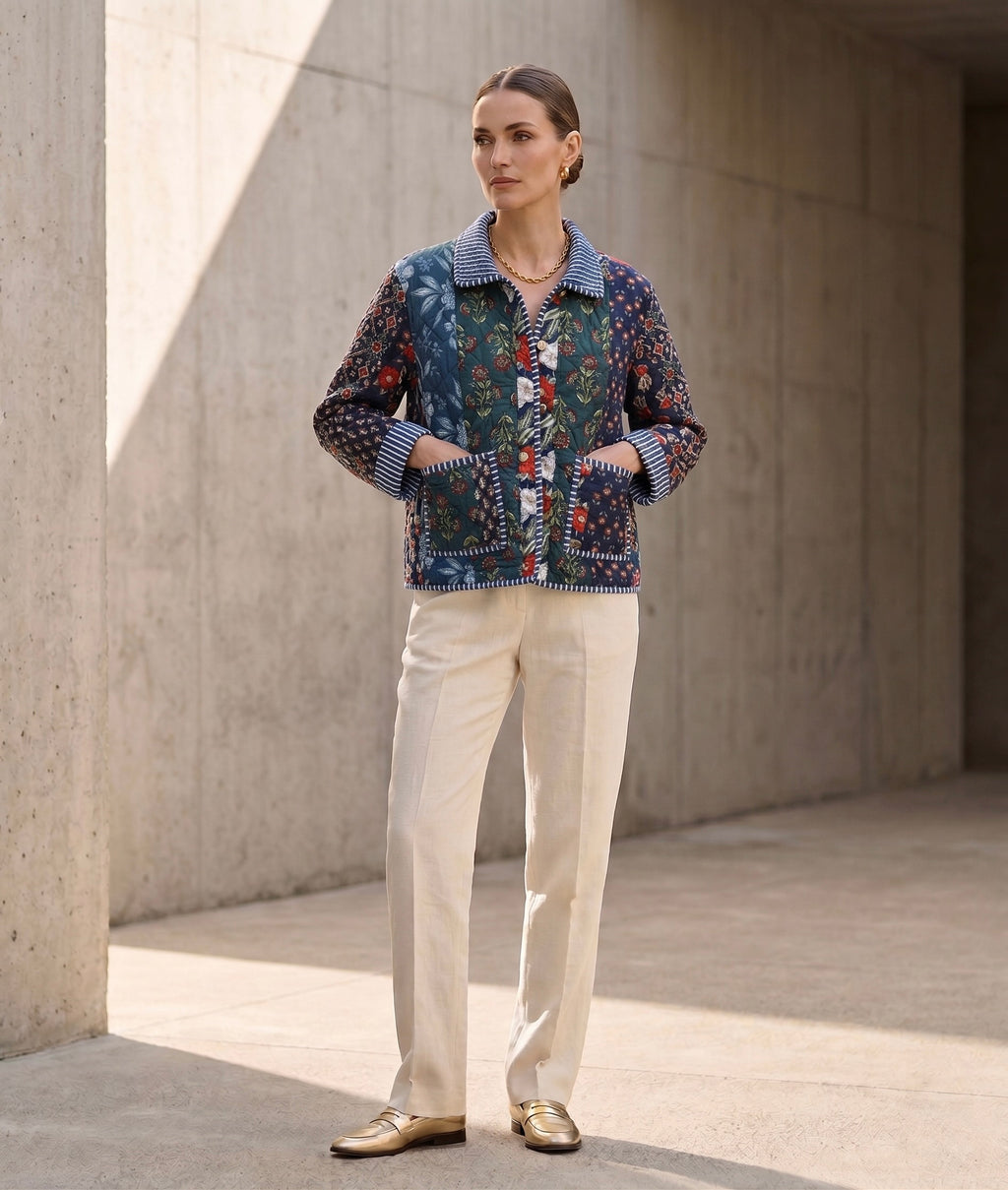 The Midnight Indigo Patchwork Jacket