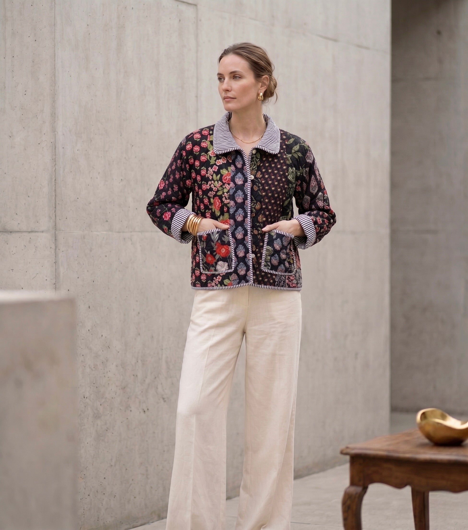 The Onyx Midnight Patchwork Jacket