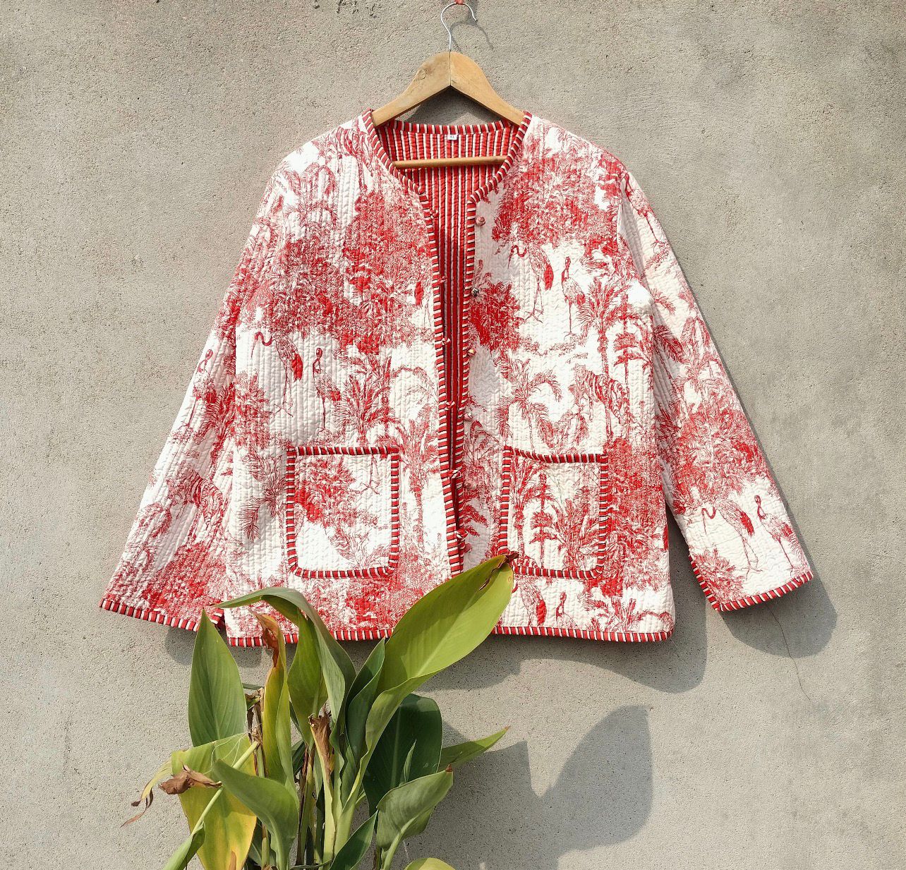 The Red Tiger Toile Quilted Jacket